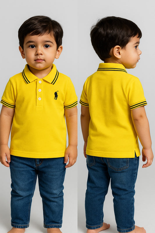 Bright Yellow Kids Polo Shirt – Playful, Stylish & Everyday-Ready