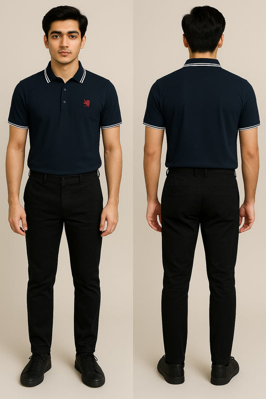 Breeze‑Ready Black Polo Shirt – Breathable & Sharp