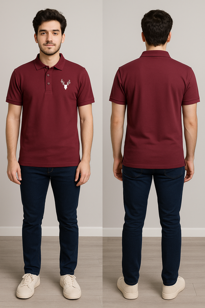 Bold & Breezy Red Polo – Breathable Cotton Blend, Classic Fit for Everyday Style