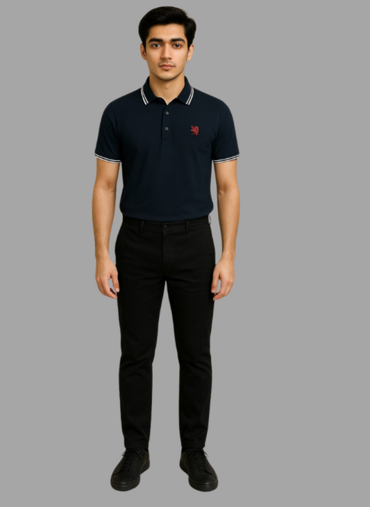 Breeze‑Ready Black Polo Shirt – Breathable & Sharp