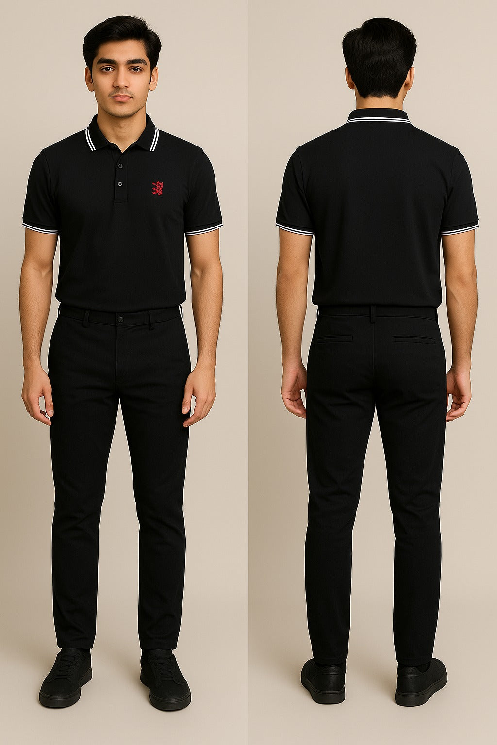 Breeze‑Ready Black Polo Shirt – Breathable & Sharp