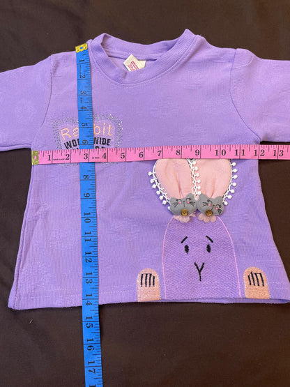 Girls Purple Bunny Suit Set – Cozy Winter Outfit