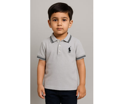 Essential Kids Gray Polo – Casual Look, Polished Finish
