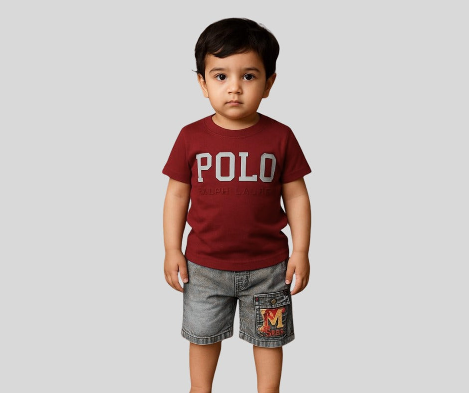 Bold Red Kids Polo – Bright Look, Soft Feel