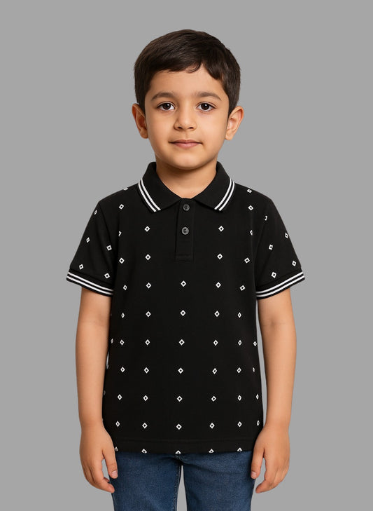 Everyday Black Polo – Neat Look for Active Kids