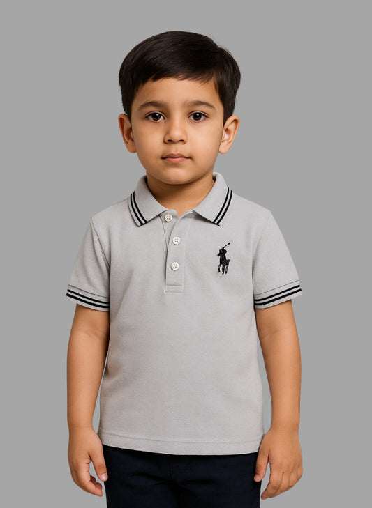 Essential Kids Gray Polo – Casual Look, Polished Finish