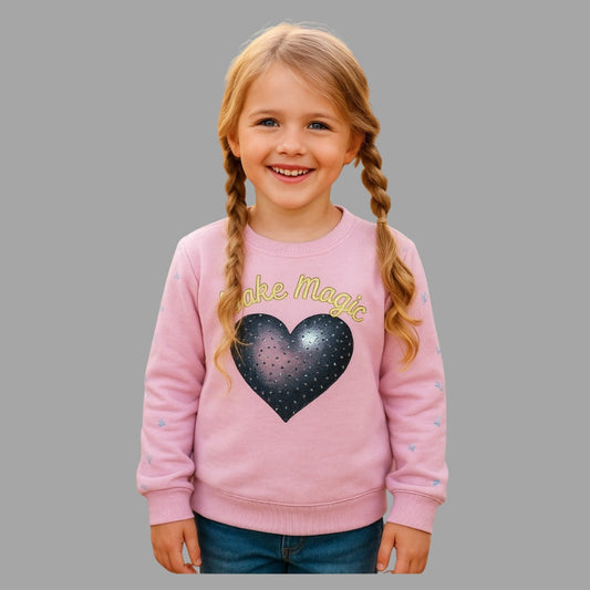 Soft & Stylish Girls Heart Sweatshirt||  Winter Collection