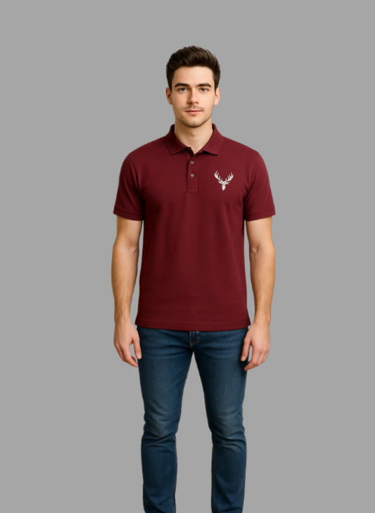 Bold & Breezy Red Polo – Breathable Cotton Blend, Classic Fit for Everyday Style