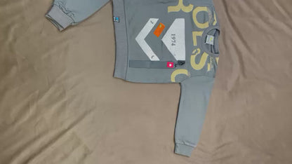Kids Winter Sweatshirt – Charcoal Graphic Crew 2Pc