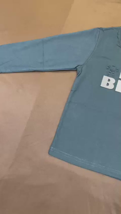 Kids Winter Long-Sleeve Tee – Teal “ROBLOX” Print  | Soft, Warm & Colorfast